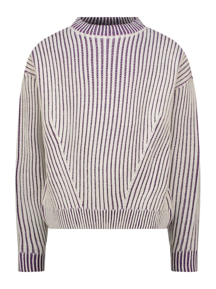 Pullover in Weiß/ Lila
