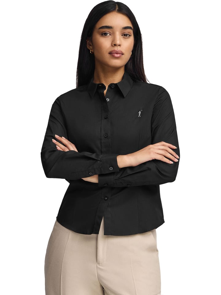Koszula - Slim fit - w kolorze czarnym