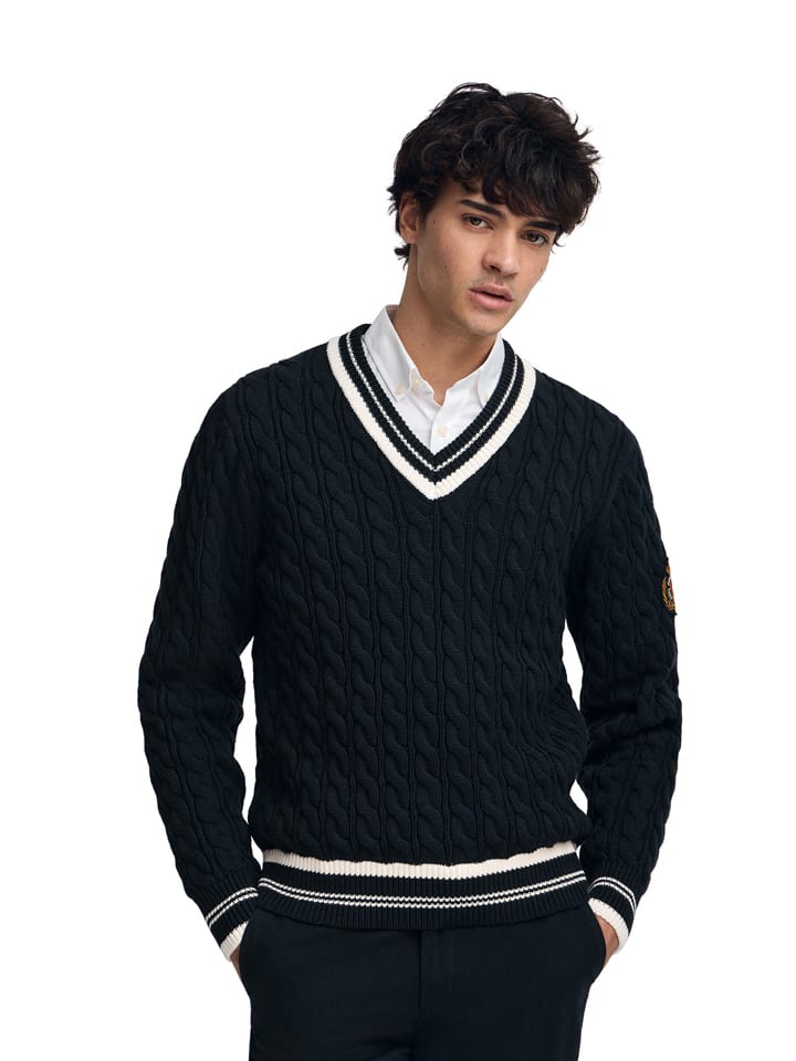 Sweter w kolorze granatowo-kremowym