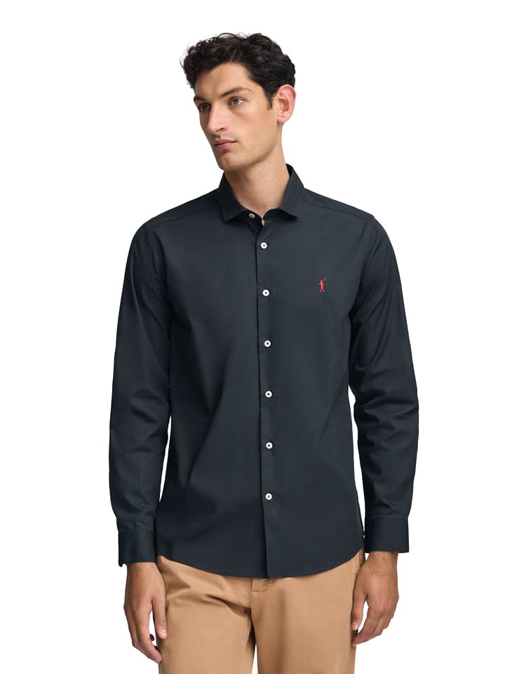 Blouse - slim fit - donkerblauw