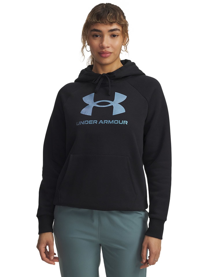 Fleecehoodie in Schwarz