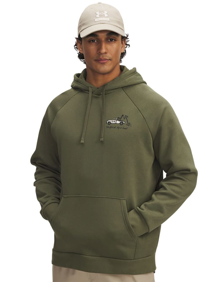 Fleecehoodie in Khaki