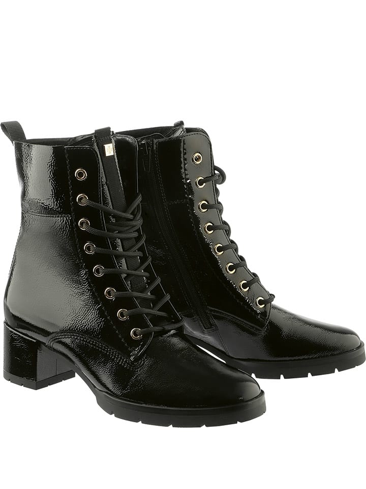 Leder-Stiefeletten "Livia" in Schwarz