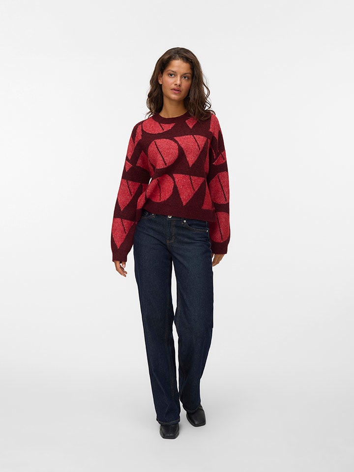 Sweter w kolorze bordowym