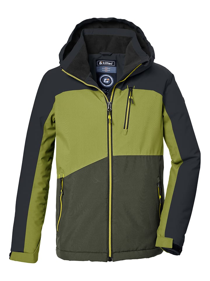 Winterjacke in Khaki/ Schwarz
