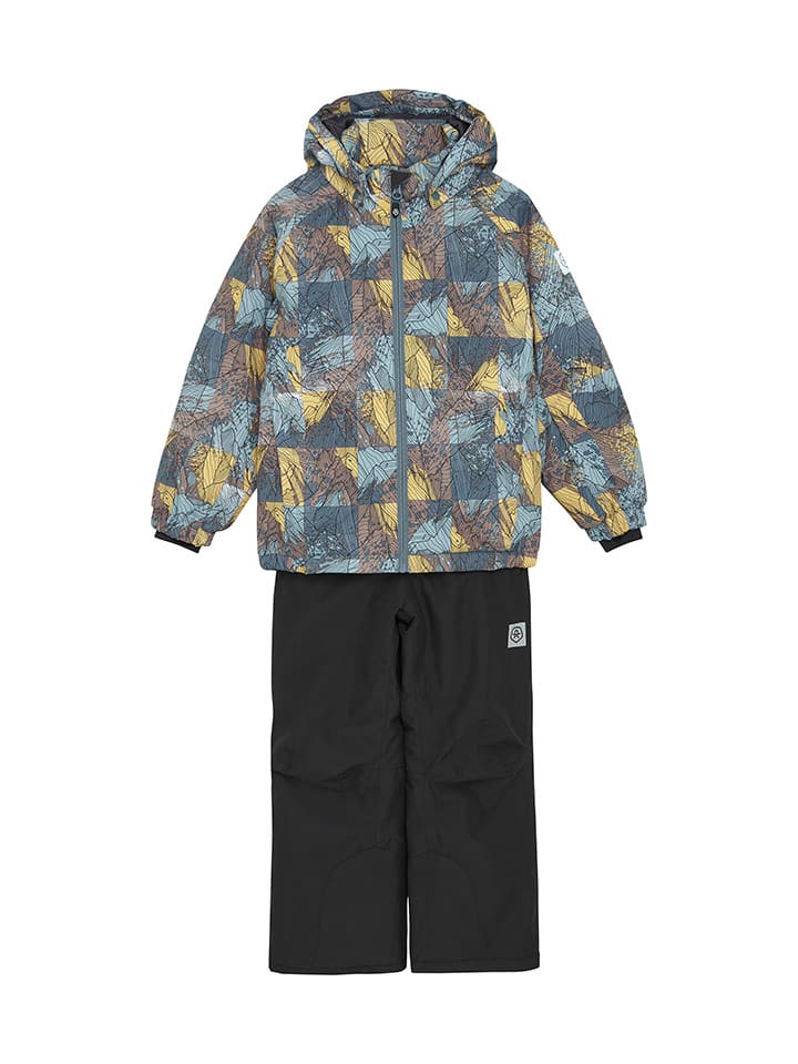 2-delige ski-outfit blauw/bruin/zwart