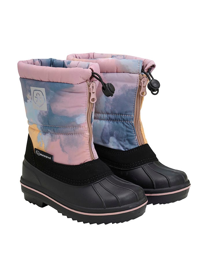 Winterboots lichtroze/blauw