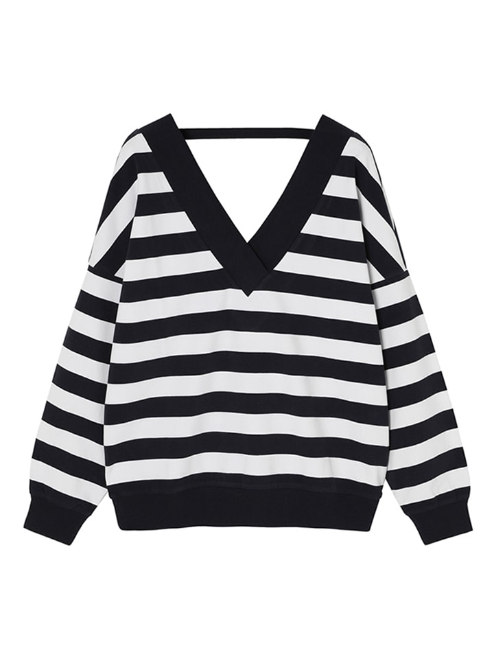 Sweatshirt "Neko" donkerblauw/wit