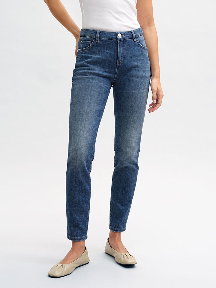 Dżinsy - Slim fit - w kolorze niebieskim
