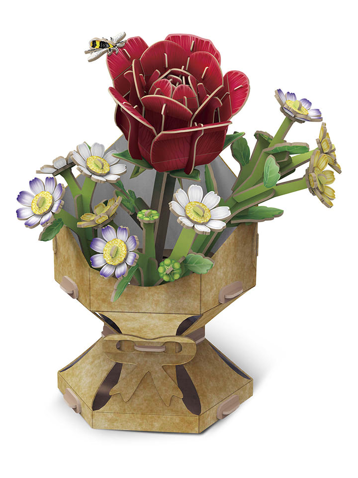 120-częściowe puzzle 3D "Flower bouquet - Roses" - 8+