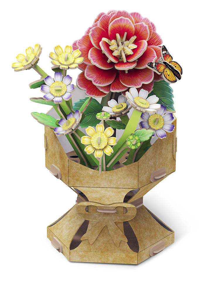 109-częściowe puzzle 3D "Flower bouquet - Camellia" - 8+
