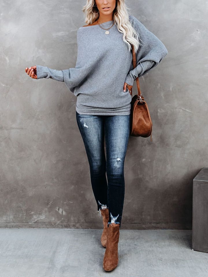 Pullover in Grau