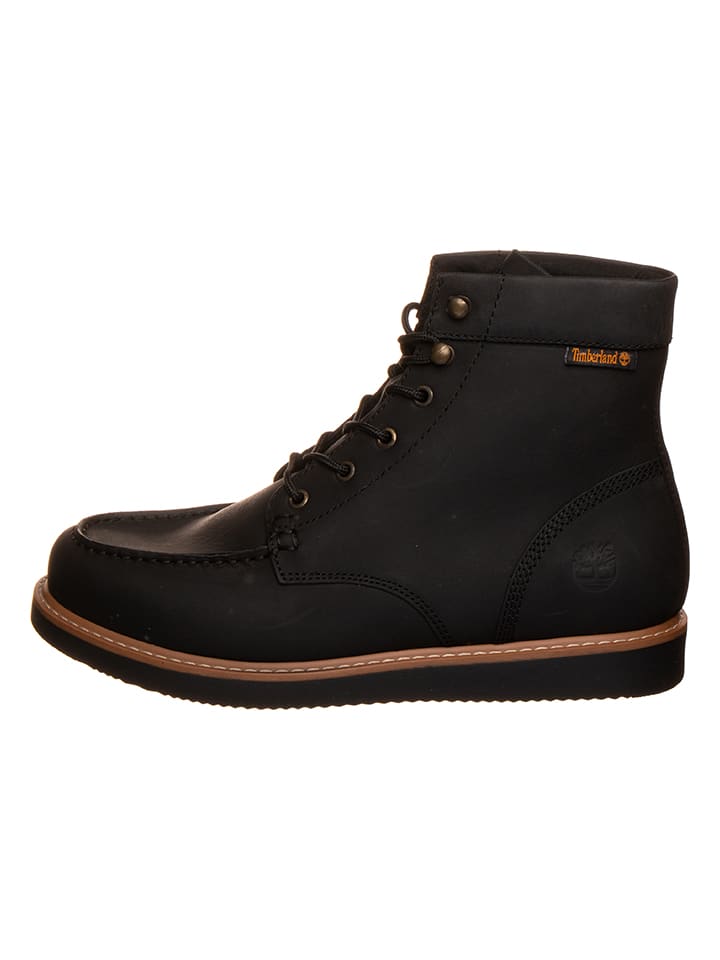 Skórzane botki "Newmarket II" w kolorze czarnym