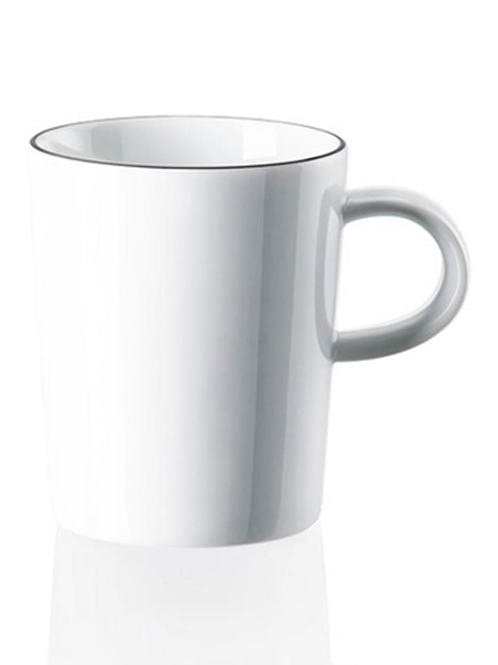 Kubek "Cucina-Basic" w kolorze biało-czarnym - 280 ml