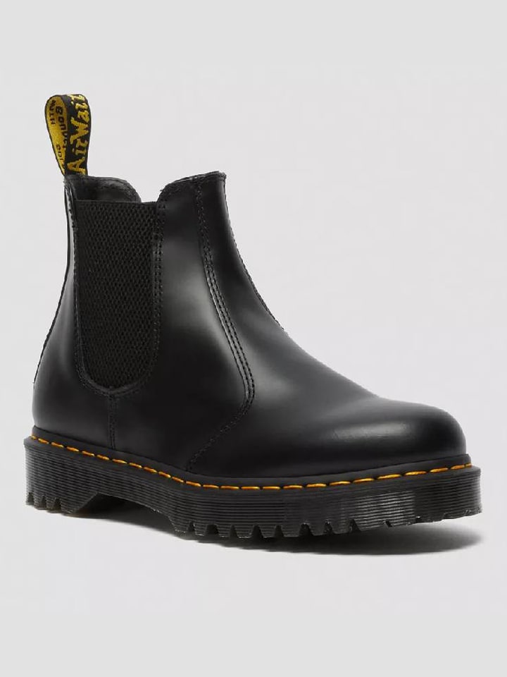 Leder-Chelsea-Boots "Bex" in Schwarz