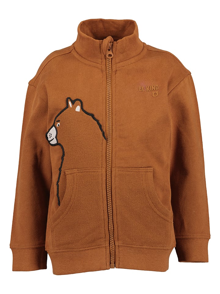 Sweatjacke in Hellbraun