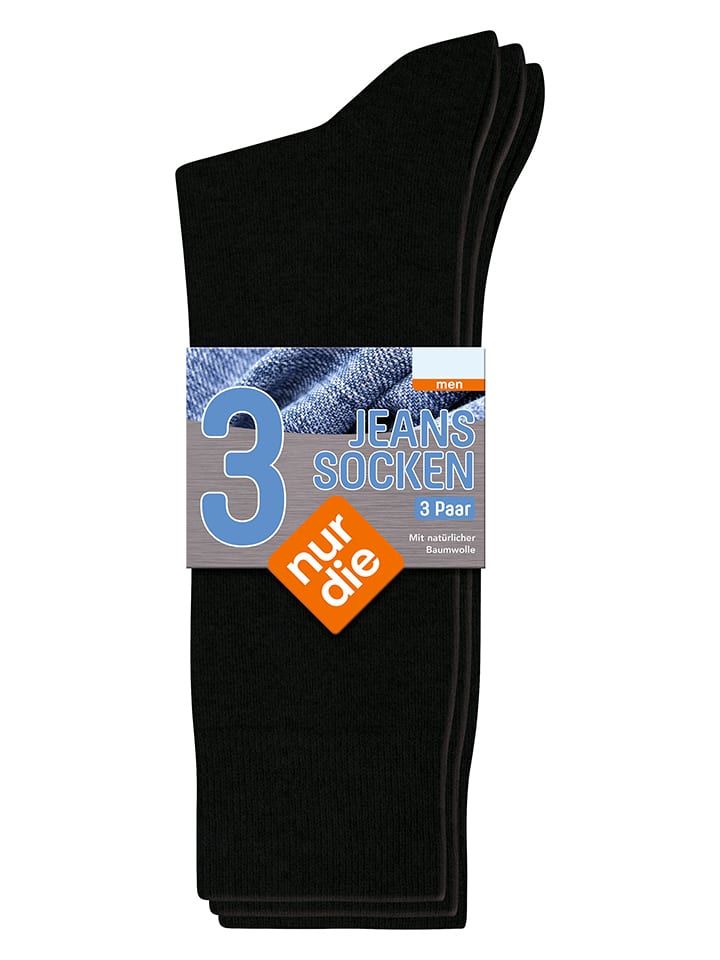 3-delige set: sokken zwart