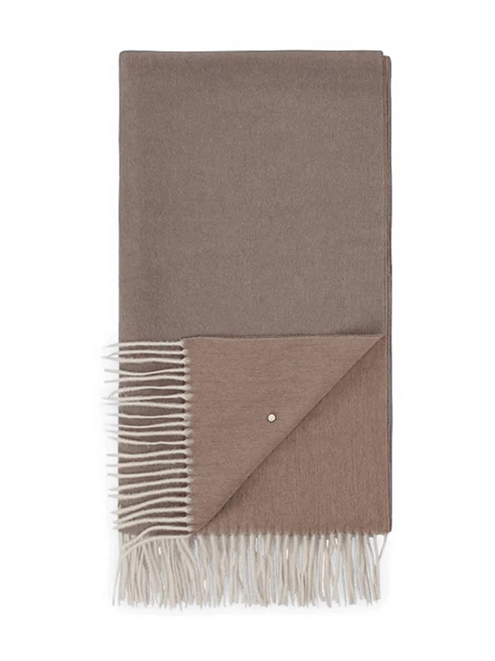 Wollschal "Classic" in Beige/ Braun - (L)250 x (B)65 cm