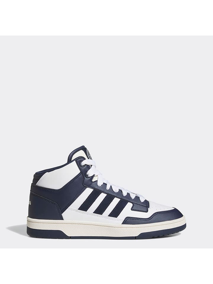 Skórzane sneakersy "Rapid Court Mid" w kolorze granatowo-białym