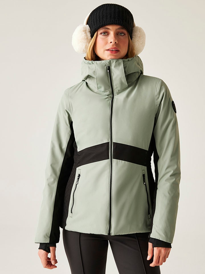 Ski-/ Snowboardjacke "Issy" in Mint/ Schwarz