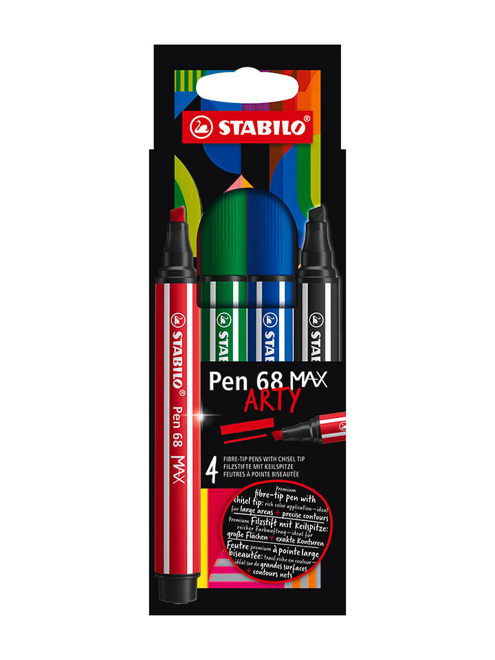 Filzstifte ''Pen 68 MAX ARTY" - 4 Stück