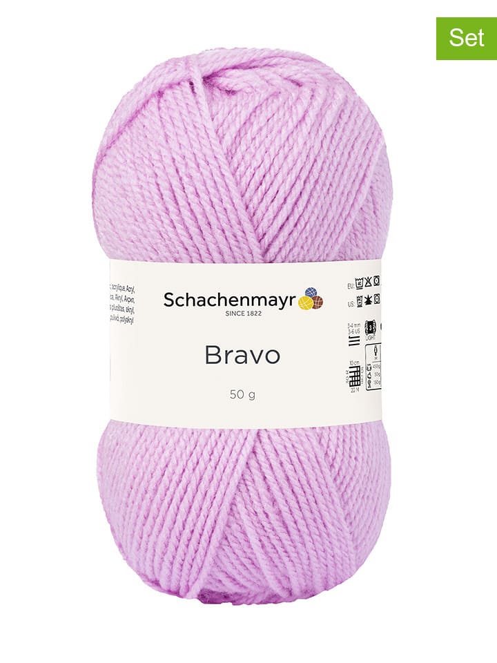 20er-Set: Kunstfasergarne ''Bravo'' in Lila - 20x 50 g