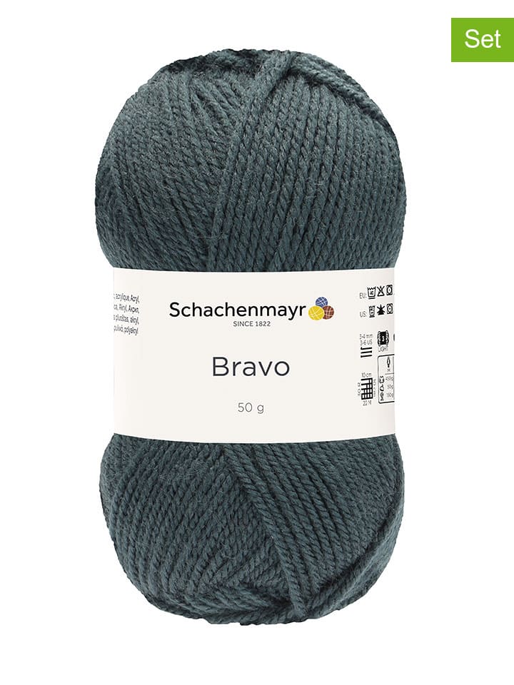 20er-Set: Kunstfasergarne ''Bravo'' in Grün - 20x 50 g