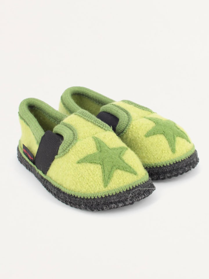 Pantoffels "Bobby Stern" geel/groen