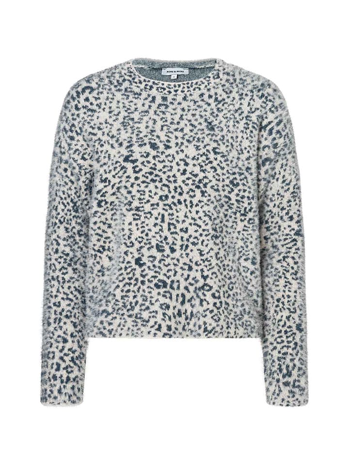 Pullover in Grau/ Blau
