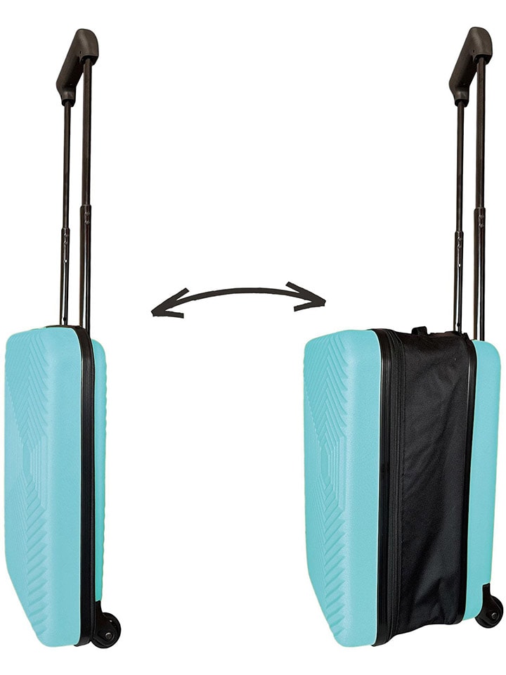 Koffer in Hellblau - (B)34 x (H)47,5 x (T)28 cm