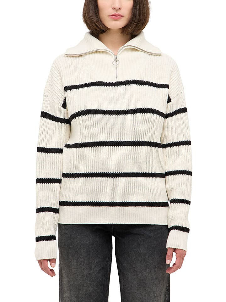 Sweter w kolorze kremowo-czarnym