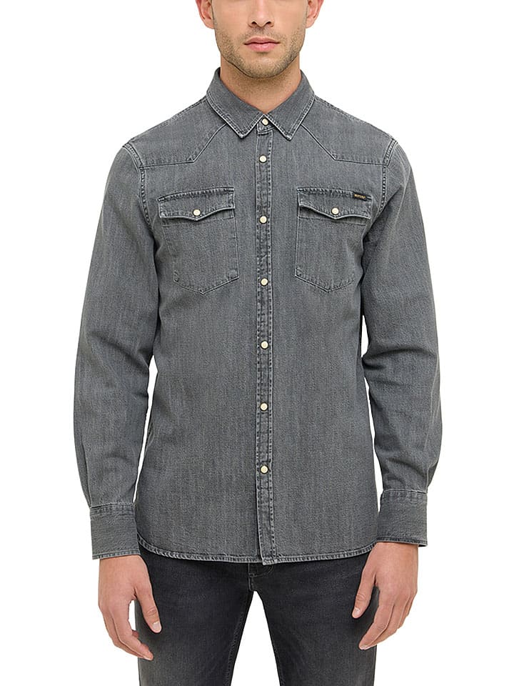 Jeanshemd in Grau