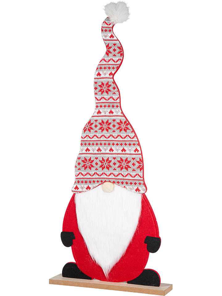 Standrelief "Willy" in Rot/ Weiß - (B)30 x (H)67 x (T)6 cm