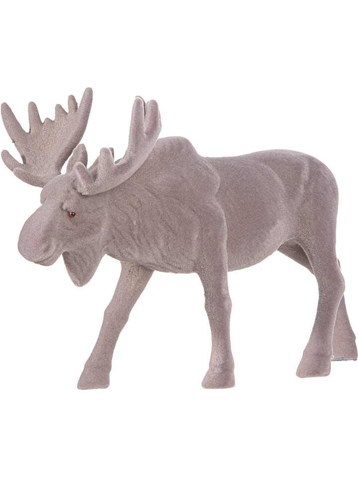Dekofigur "Eduard" in Grau - (L)28 x (B)8 x (H)21 cm