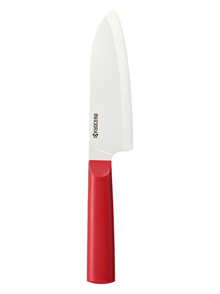 Santokumesser ''Chowa'' in Rot - (L)27,3 cm