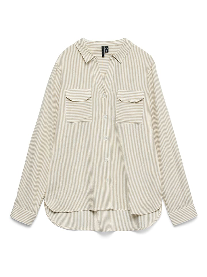 Bluse in Beige/ Creme