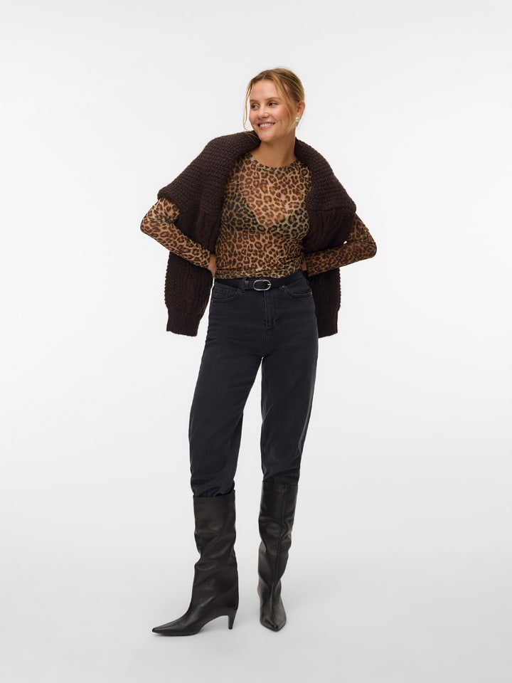 Bluse in Hellbraun/ Braun