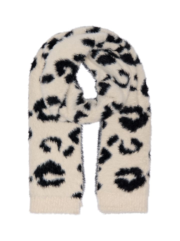 Schal in Schwarz/ Creme - (L)175 x (B)28 cm