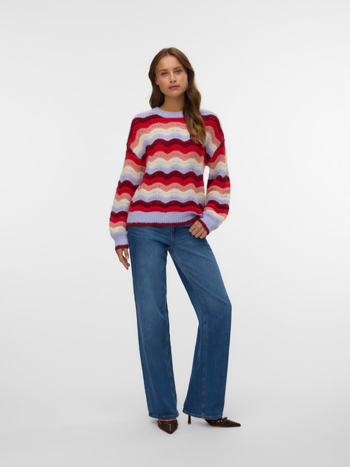 Sweter w kolorze czerwono-lawendowym