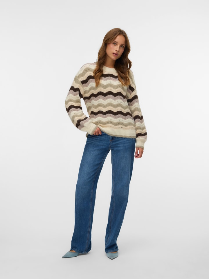 Sweter w kolorze beżowo-brązowym