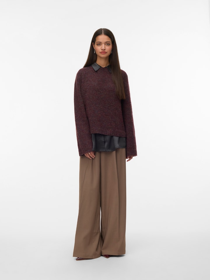 Pullover in Aubergine