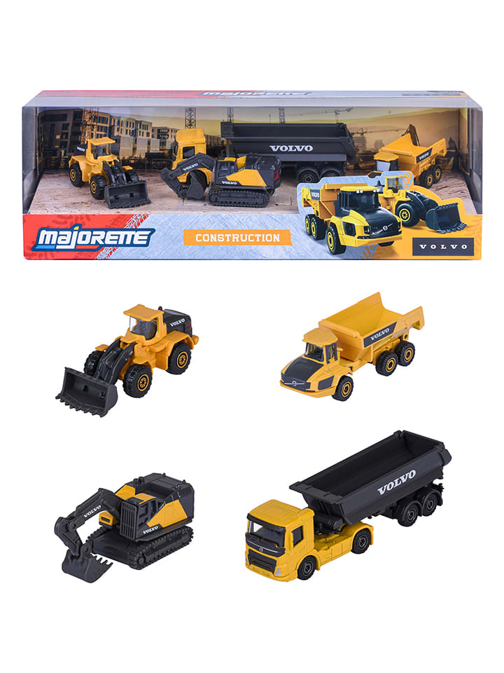 4-częściowy zestaw "Volvo Construction" w kolorze żółtym - 3+