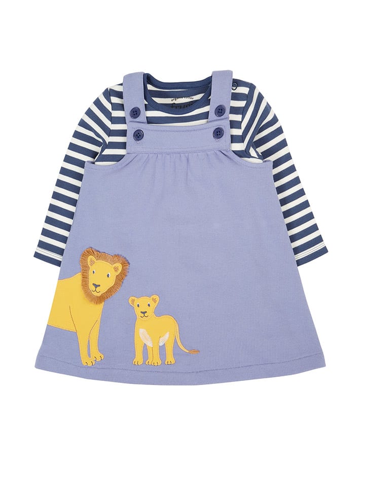 2tlg. Outfit "Pippa" in Weiß/ Blau