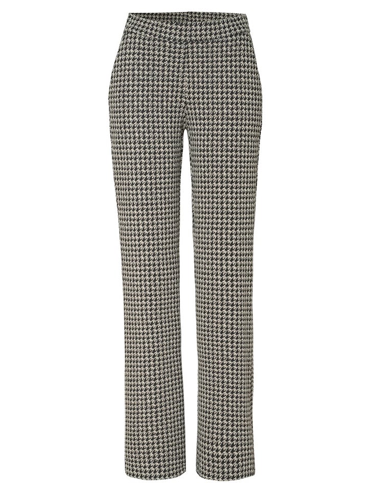 Hose "Jenny" in Schwarz/ Creme