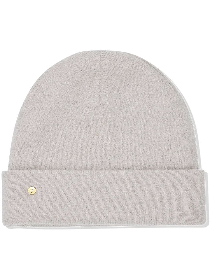 Wełniana czapka beanie "Classic" w kolorze kremowym
