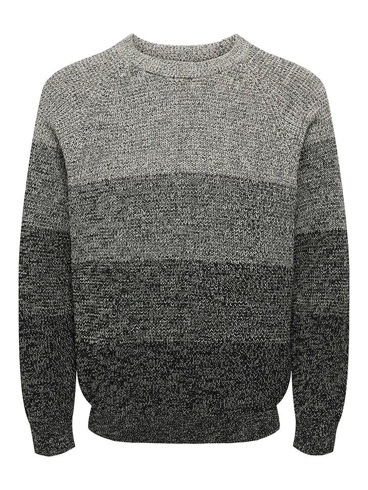 Sweter "Birk" w kolorze czarno-szarym