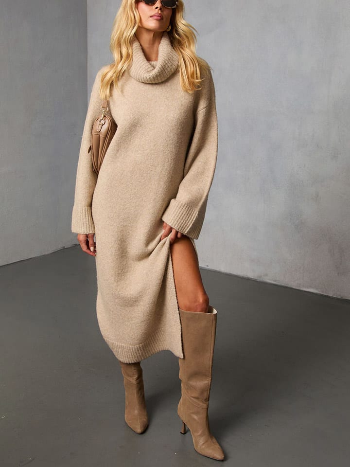 Kleid in Beige