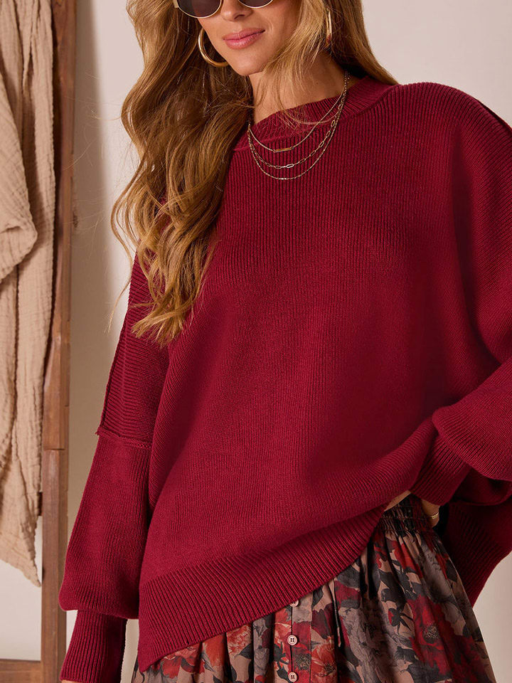 Sweter w kolorze bordowym