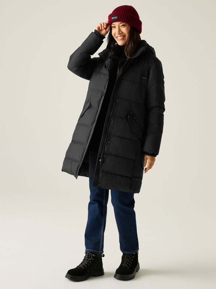 Steppmantel "Eryn" in Schwarz