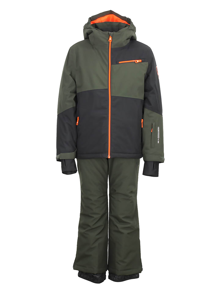 2tlg. Ski-/ Snowboardoutfit in Khaki/ Schwarz